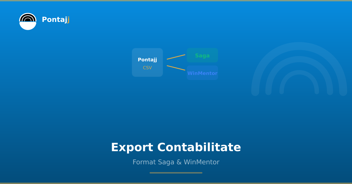 Export pontaj pentru Saga și WinMentor — ghid pas cu pas