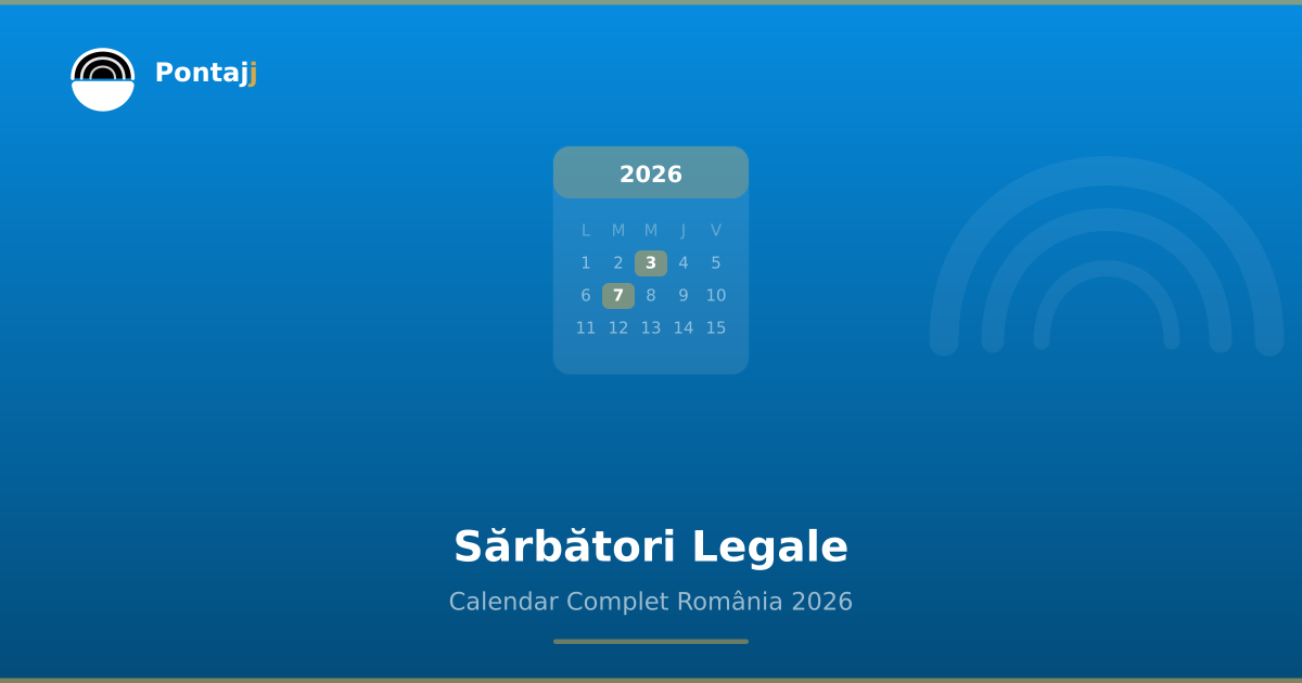 Sărbătorile legale din România 2026 — calendar complet